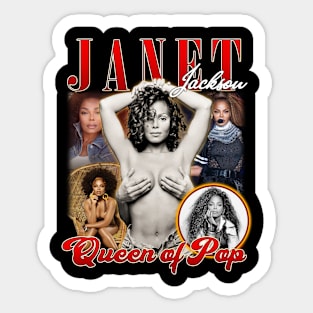RETRO VINTAGE JANET JACKSON BOOTLEG STYLE Sticker